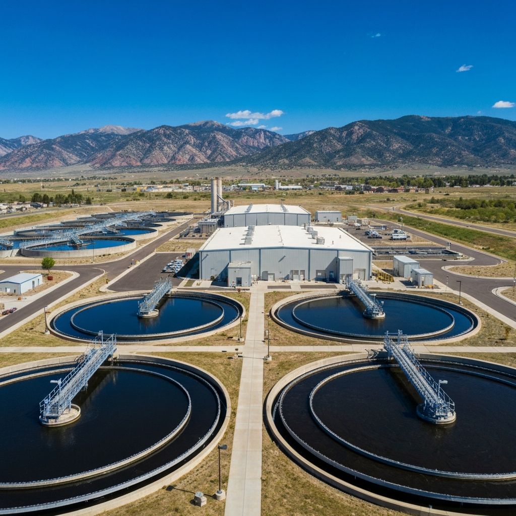South Platte Renew water treatment facility aerial view